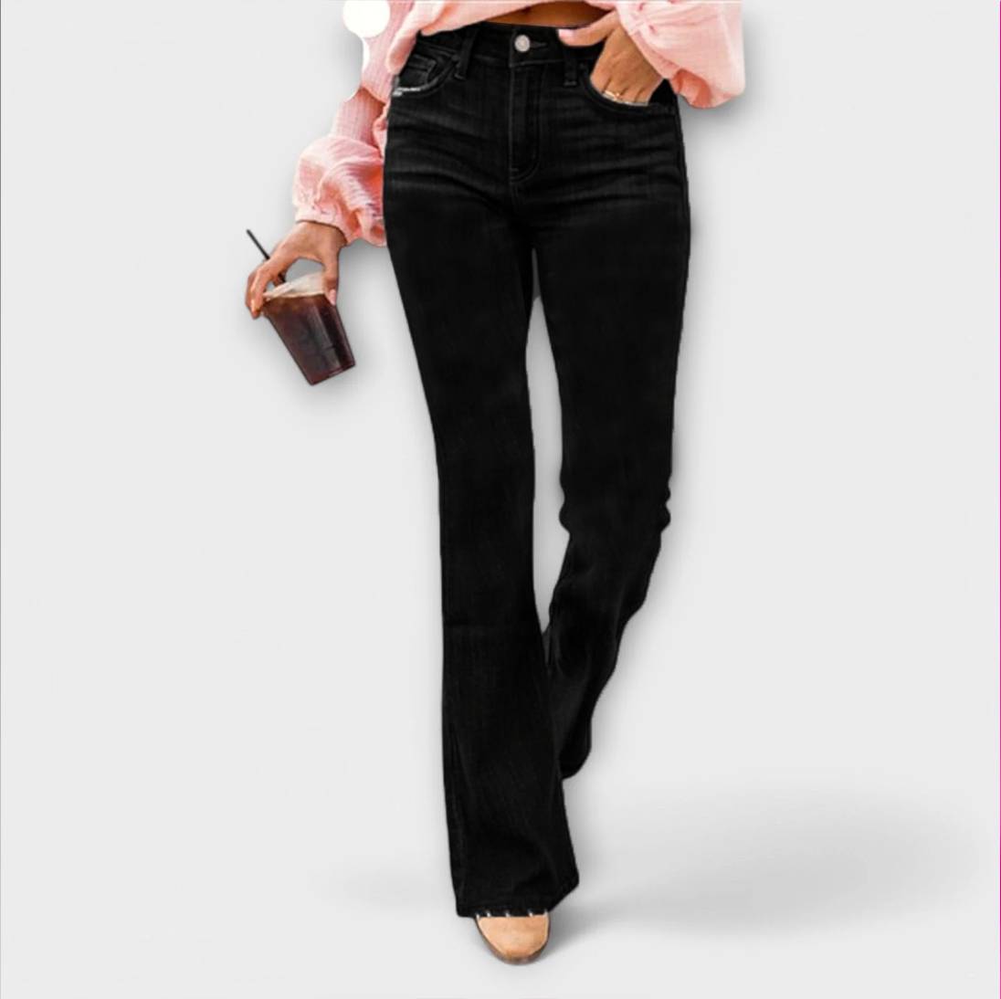 ELYRA™ | Black Comfort Stretch Trousers
