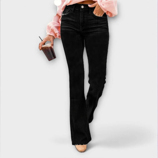 ELYRA™ | Black Comfort Stretch Trousers