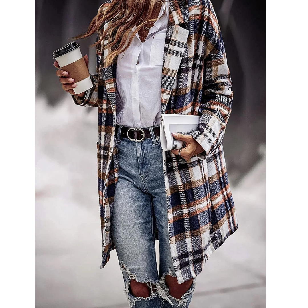 ELYRA™ | Checked trenchcoat