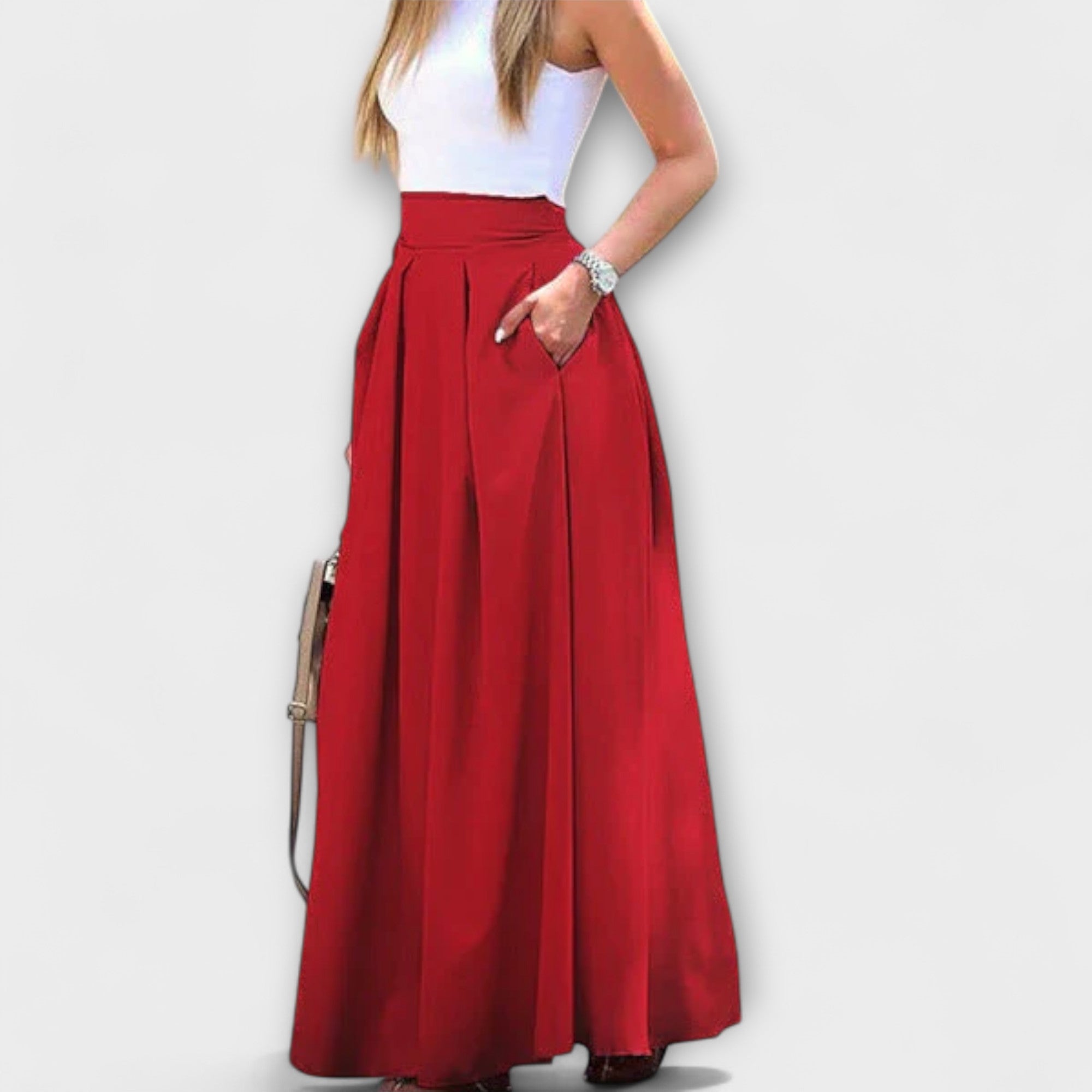ELYRA™ | High-waisted maxi skirt in flowing fabric