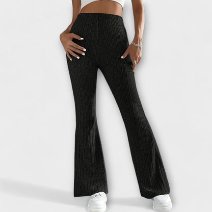 ELYRA™ | Fluid Black Linen Trousers