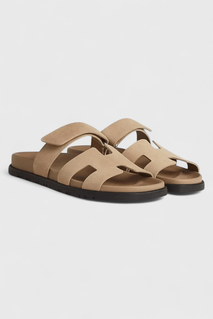 ELYRA™ | Leather Summer Sandals with Crossed Straps