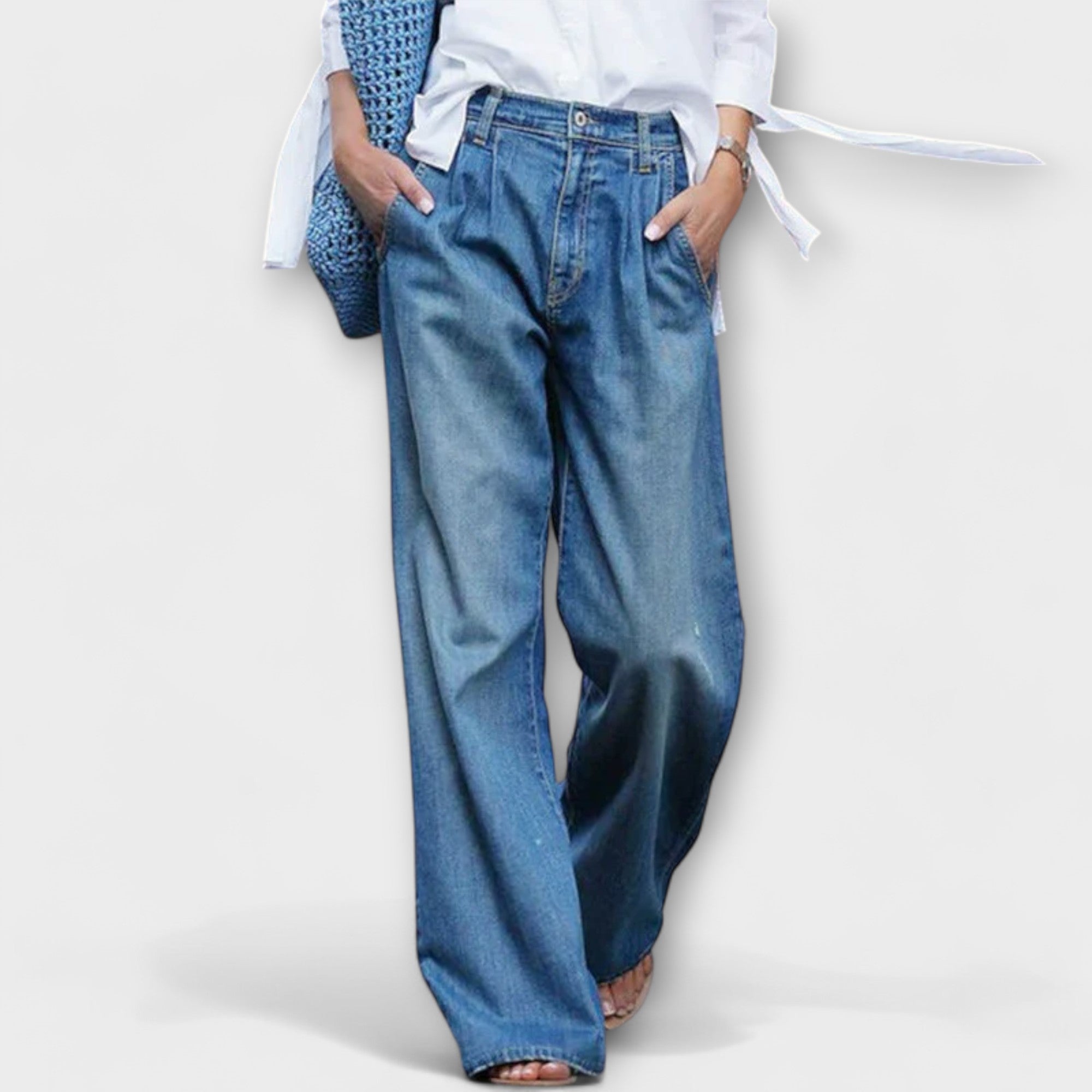 ELYRA™ | Jeans à jambe large en denim de haute qualité
