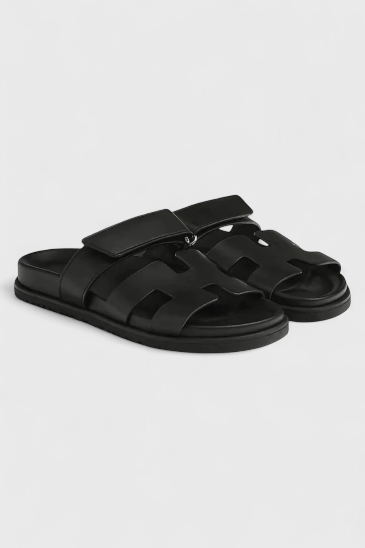 ELYRA™ | Leather Summer Sandals with Crossed Straps