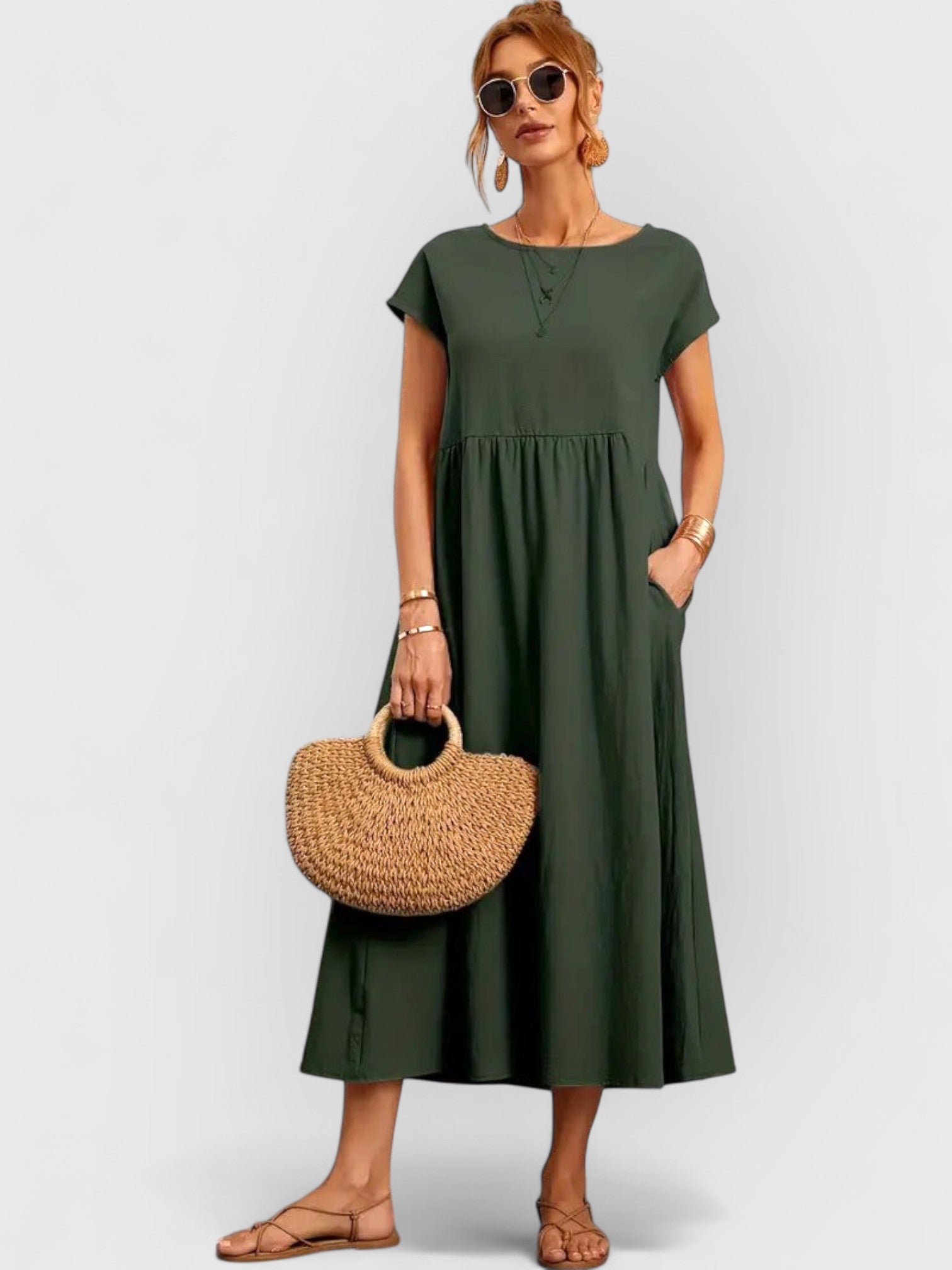 ELYRA™ | Premium Linen Dress with Pockets