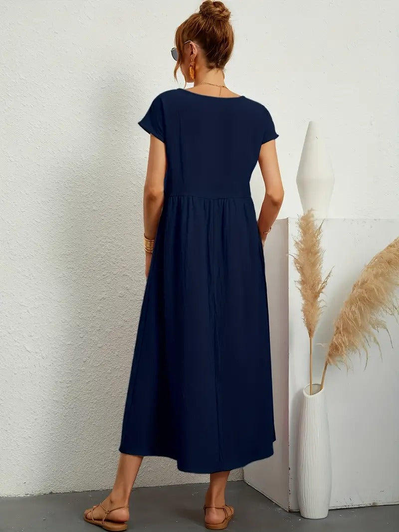 ELYRA™ | Premium Linen Dress with Pockets