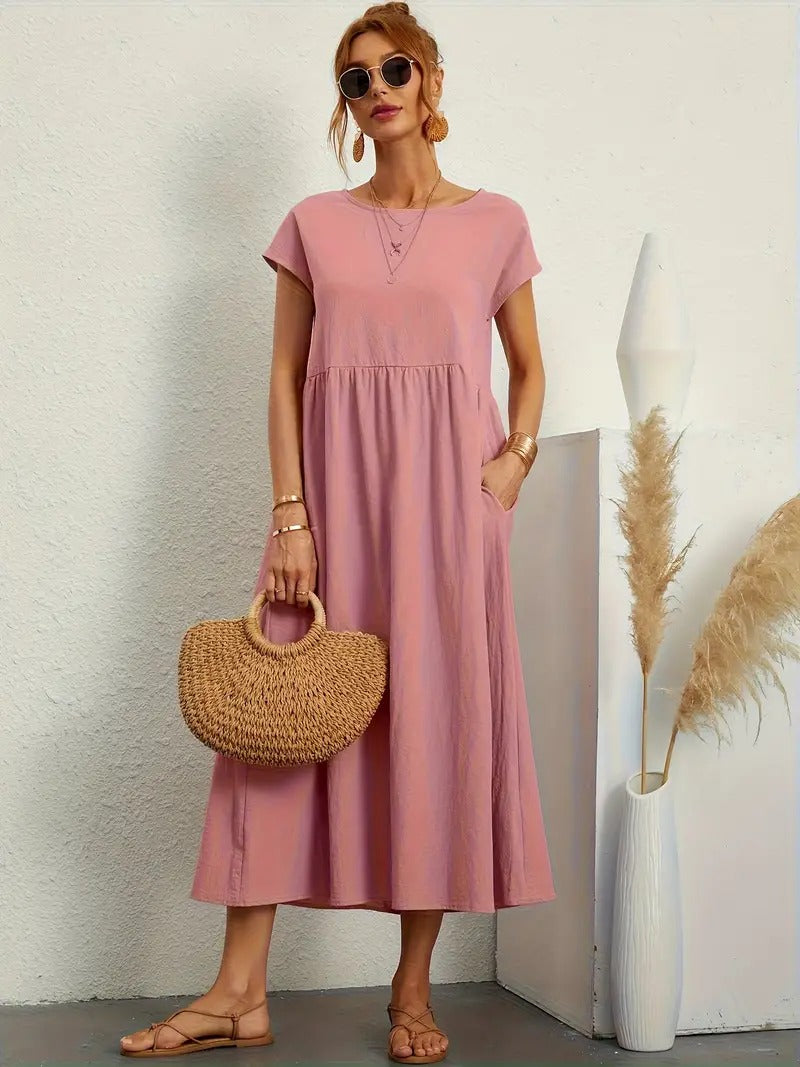 ELYRA™ | Premium Linen Dress with Pockets