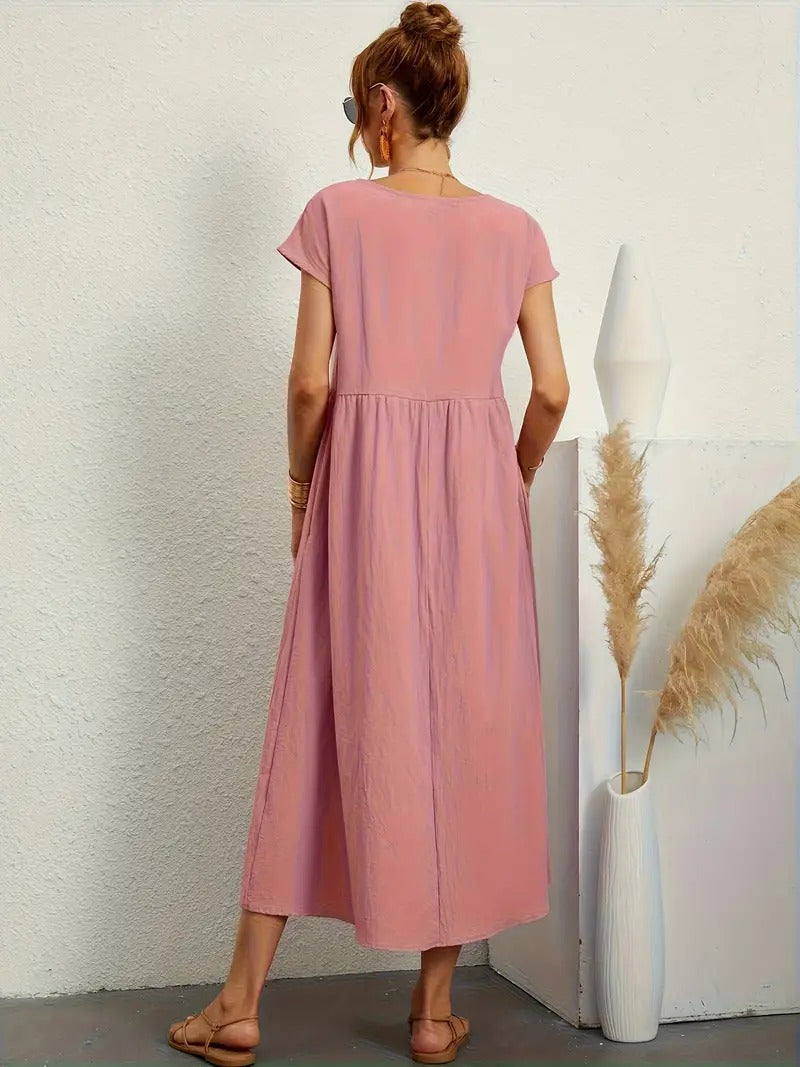 ELYRA™ | Premium Linen Dress with Pockets