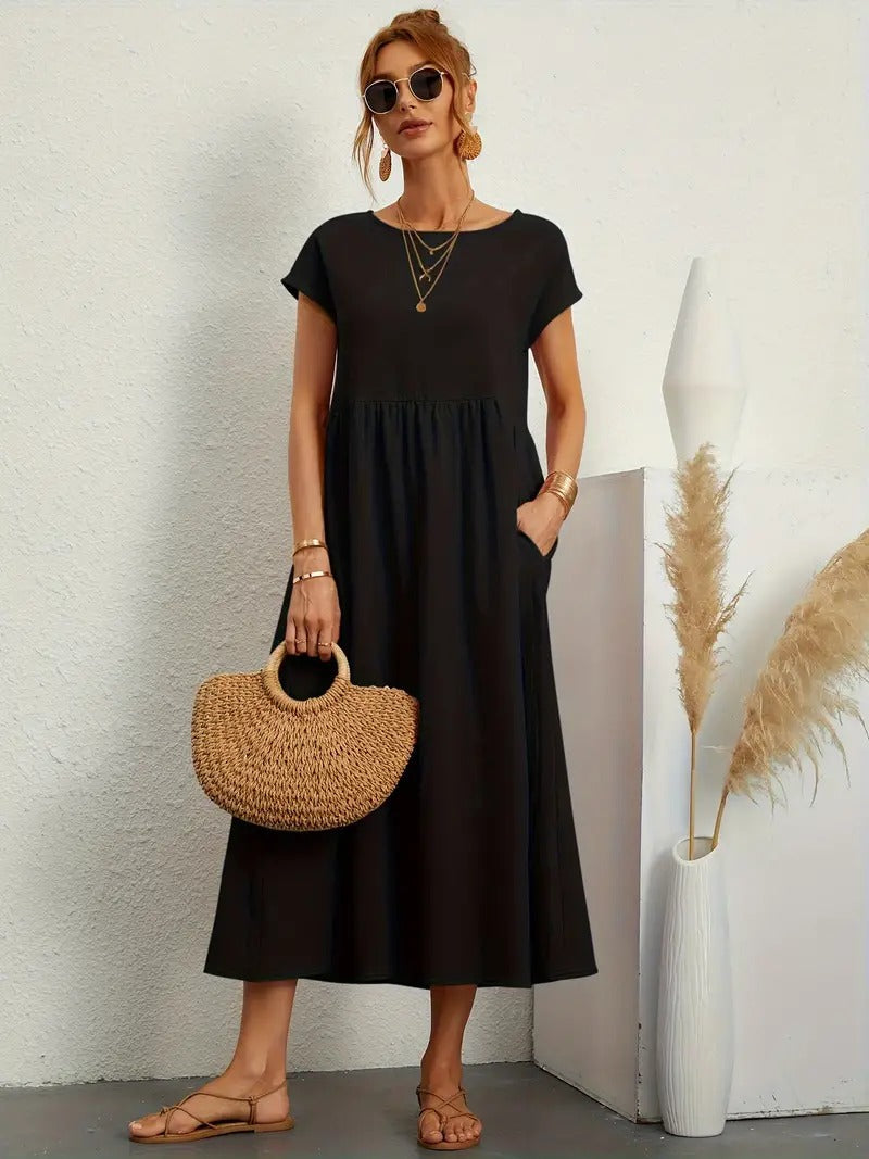 ELYRA™ | Premium Linen Dress with Pockets
