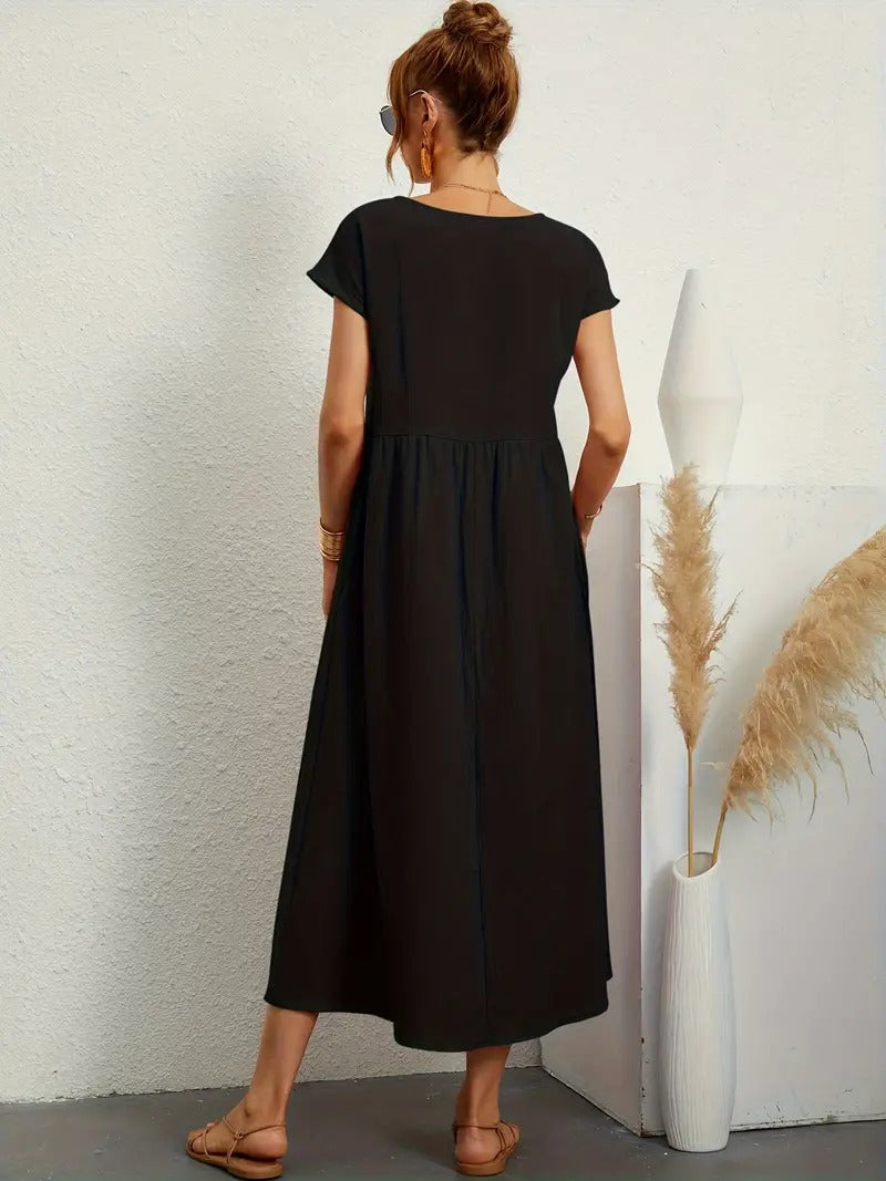 ELYRA™ | Premium Linen Dress with Pockets