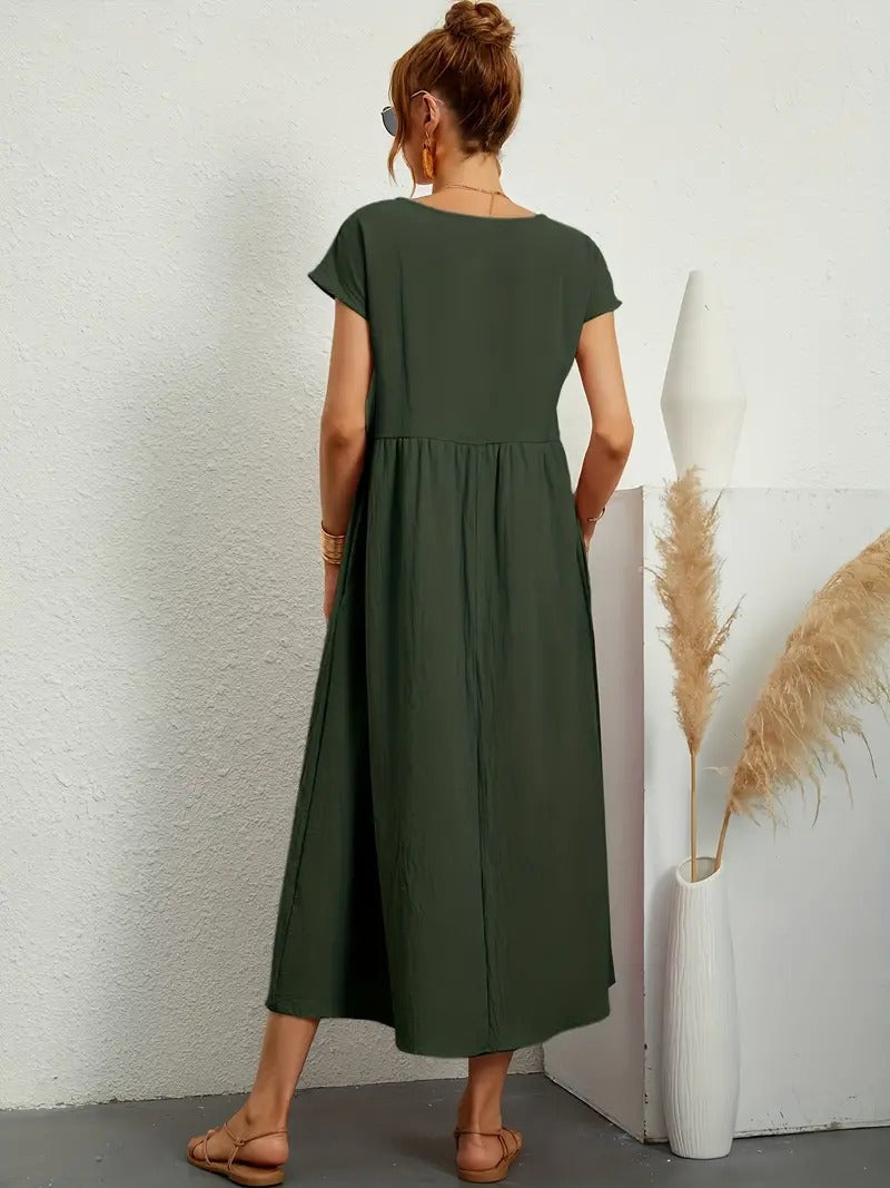 ELYRA™ | Premium Linen Dress with Pockets