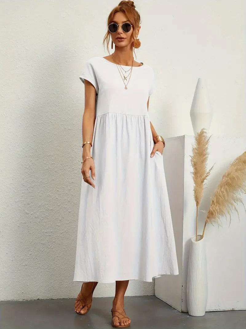 ELYRA™ | Premium Linen Dress with Pockets