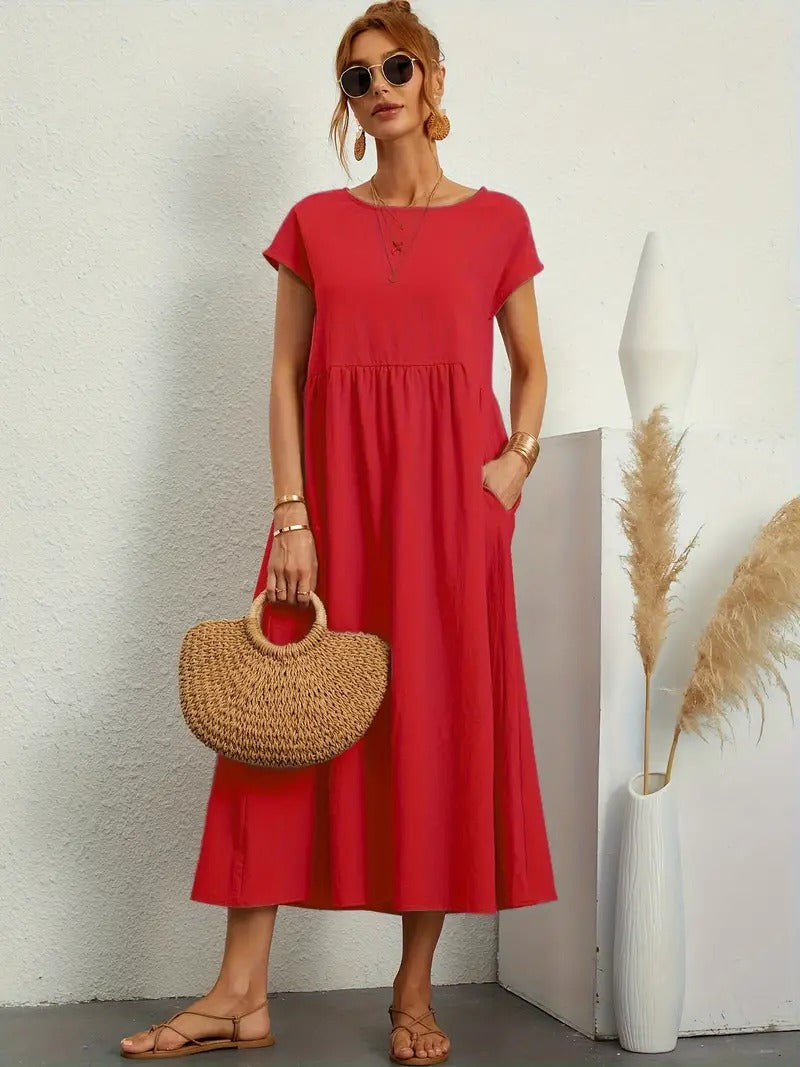 ELYRA™ | Premium Linen Dress with Pockets