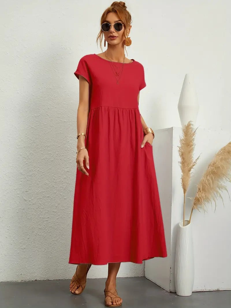 ELYRA™ | Premium Linen Dress with Pockets