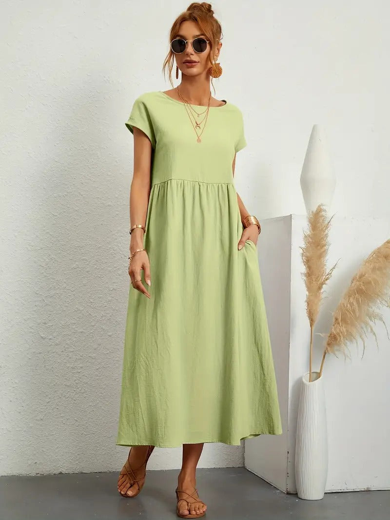 ELYRA™ | Premium Linen Dress with Pockets