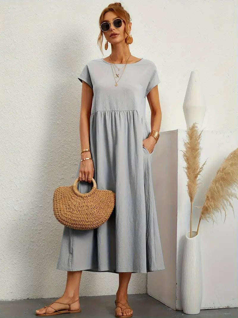 ELYRA™ | Premium Linen Dress with Pockets