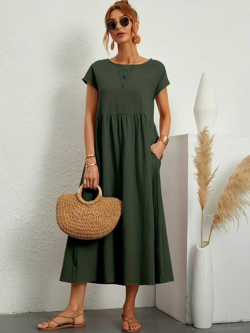 ELYRA™ | Premium Linen Dress with Pockets