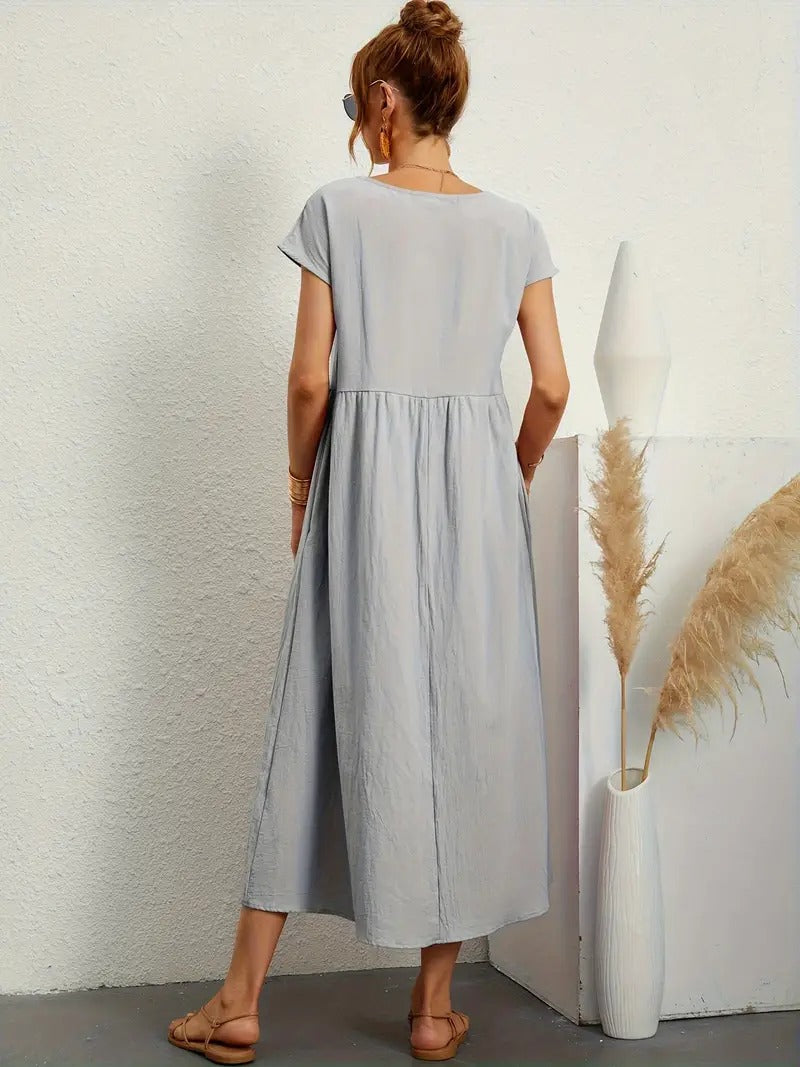 ELYRA™ | Premium Linen Dress with Pockets