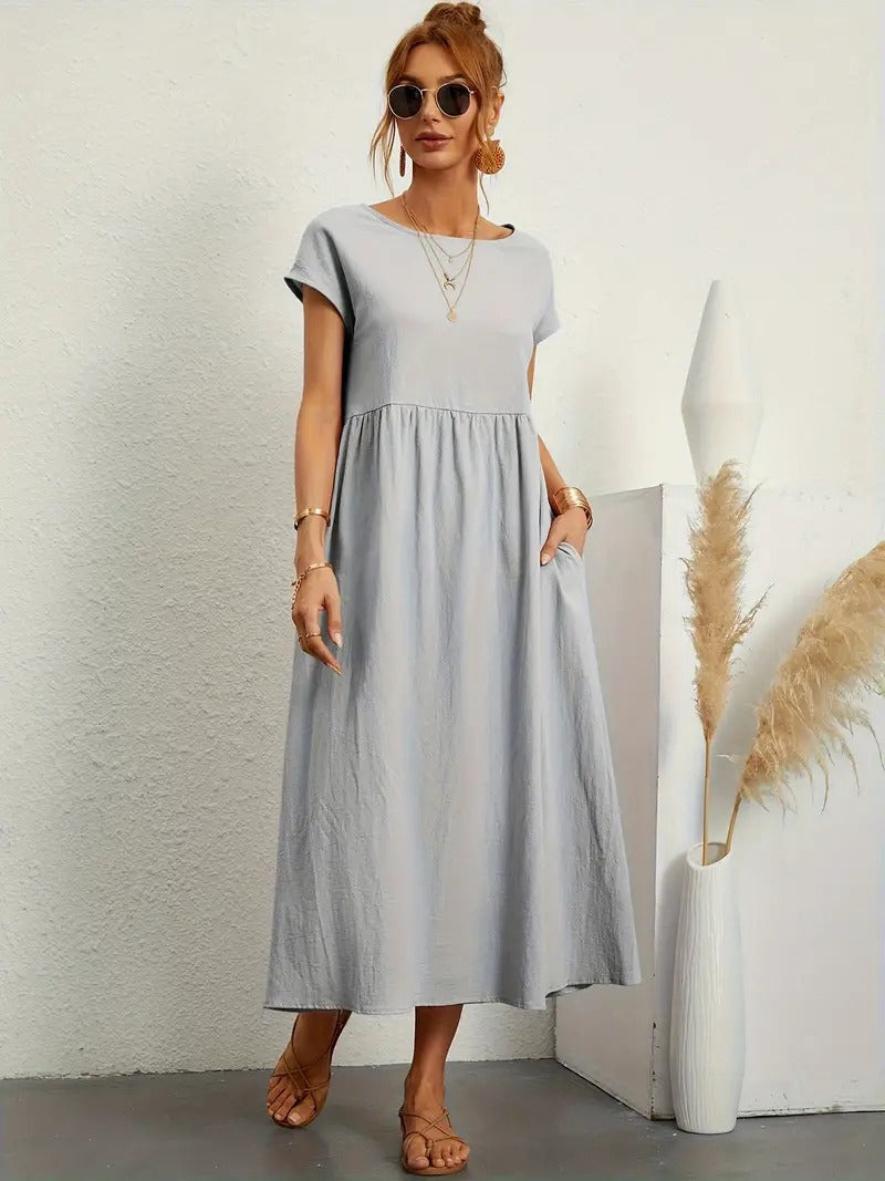 ELYRA™ | Premium Linen Dress with Pockets