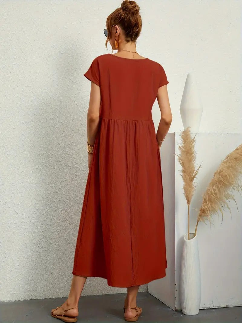 ELYRA™ | Premium Linen Dress with Pockets