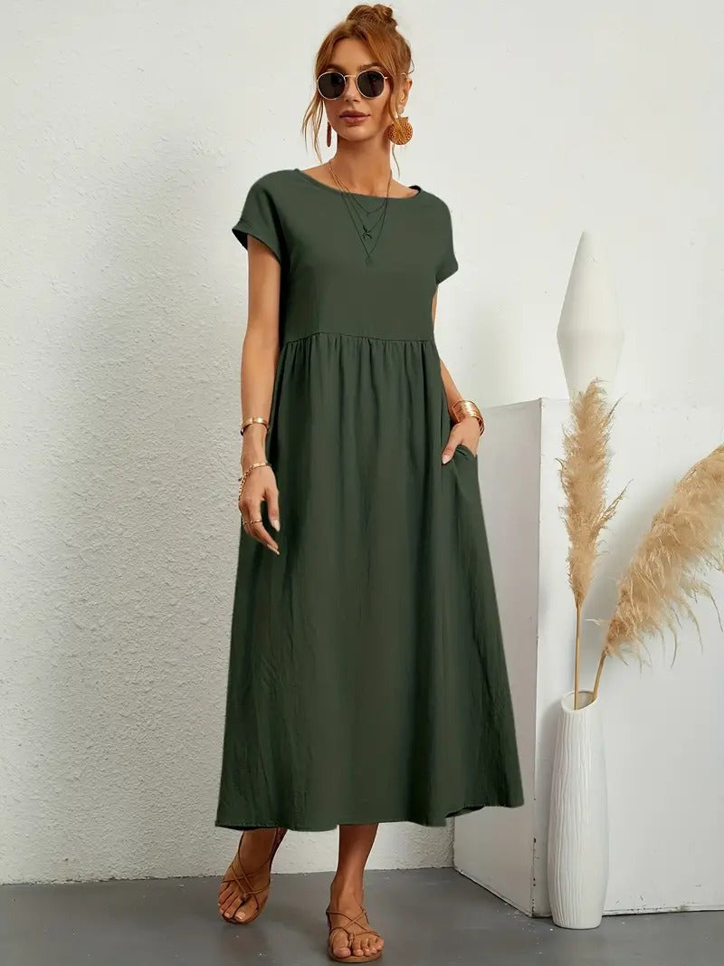 ELYRA™ | Premium Linen Dress with Pockets