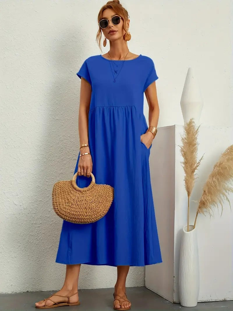 ELYRA™ | Premium Linen Dress with Pockets