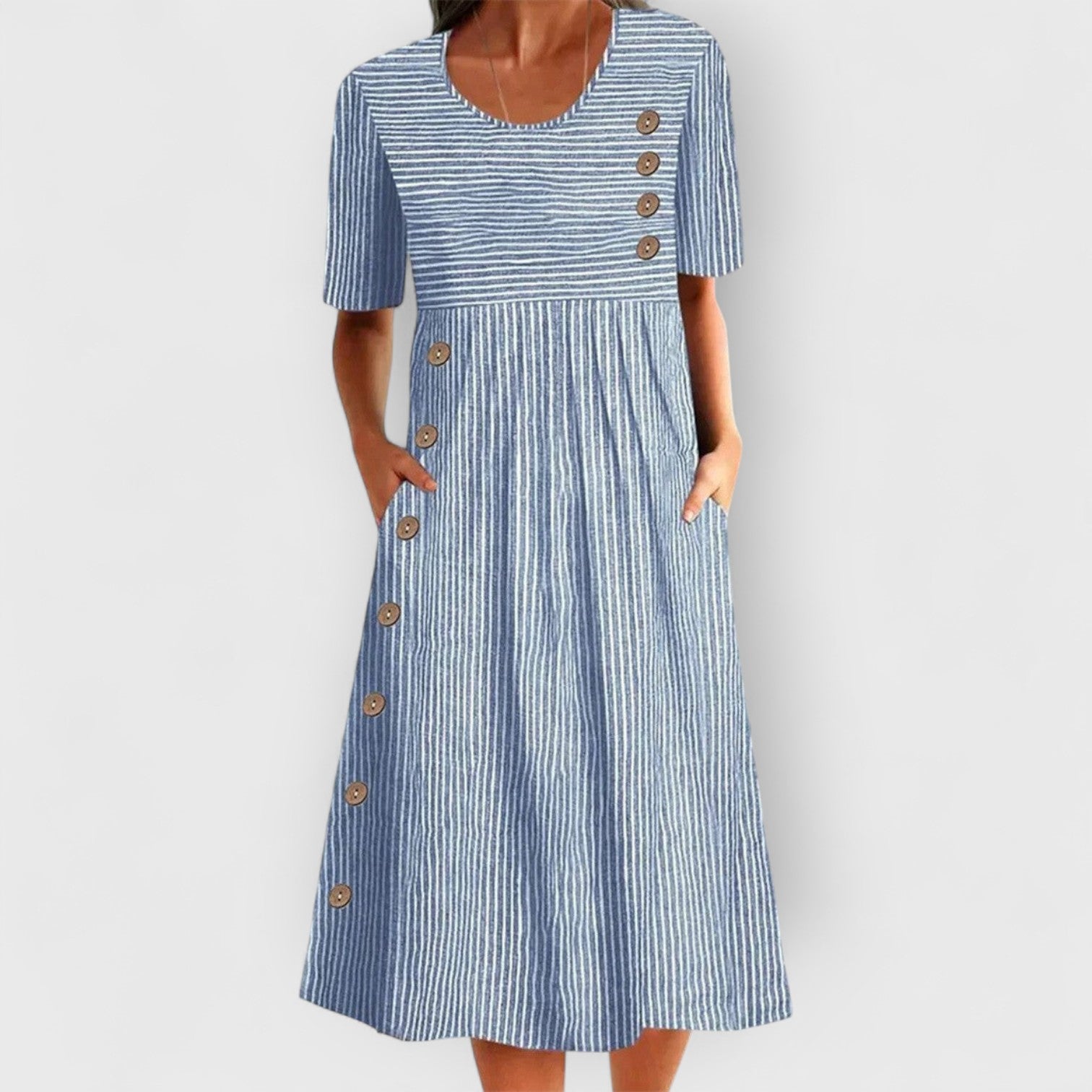 ELYRA™ | Striped Summer Dress with Flowing Cut