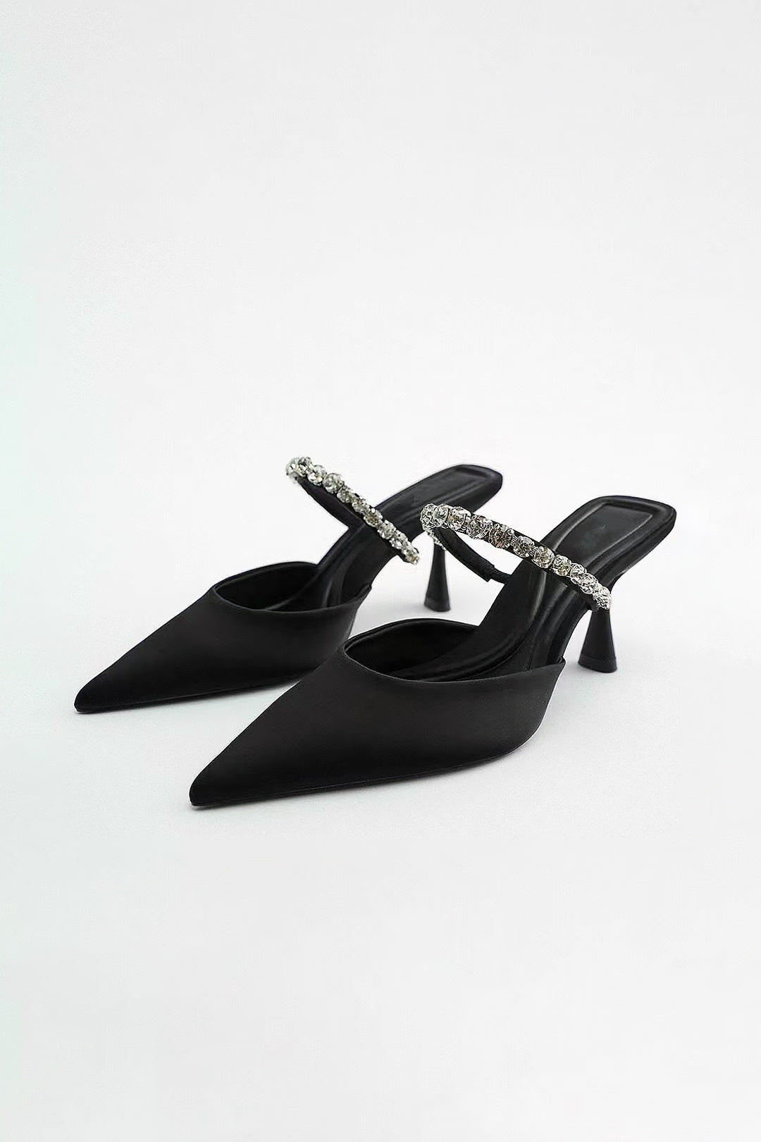 ELYRA™ | High Heeled Sandals, Pointed Toe, Embellished with Rhinestones