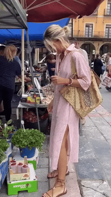 ELYRA™ | Striped Shirt Dress