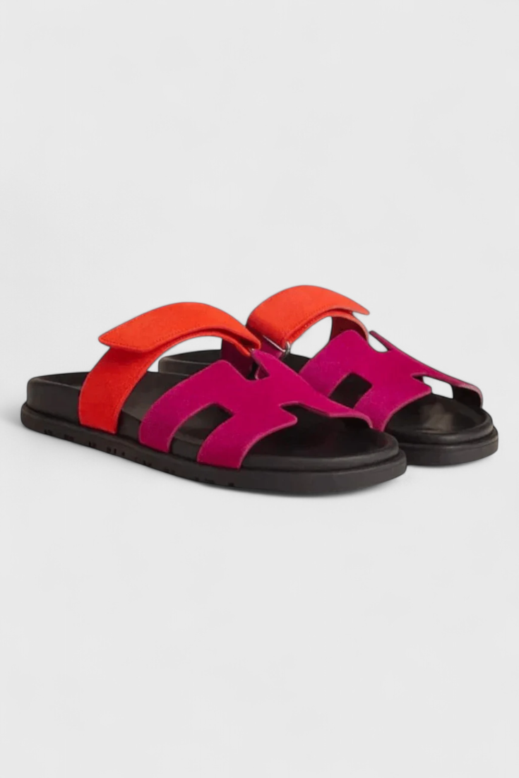 ELYRA™ | Leather Summer Sandals with Crossed Straps