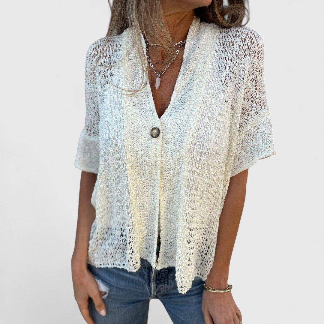 ELYRA™ | Handcrafted Linen Blouse, Fluid Cut