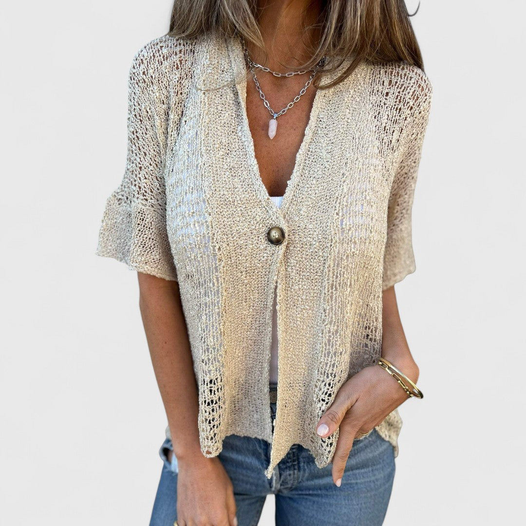 ELYRA™ | Handcrafted Linen Blouse, Fluid Cut