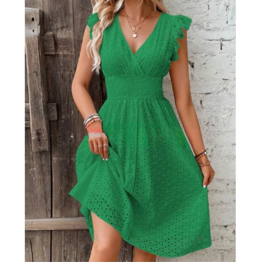 ELYRA™ | Summer Dress with Lotus Sleeves