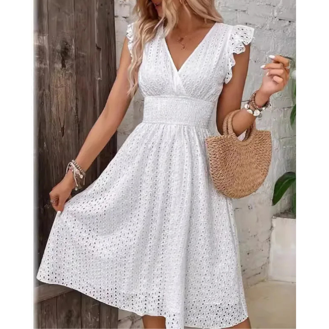 ELYRA™ | Summer Dress with Lotus Sleeves