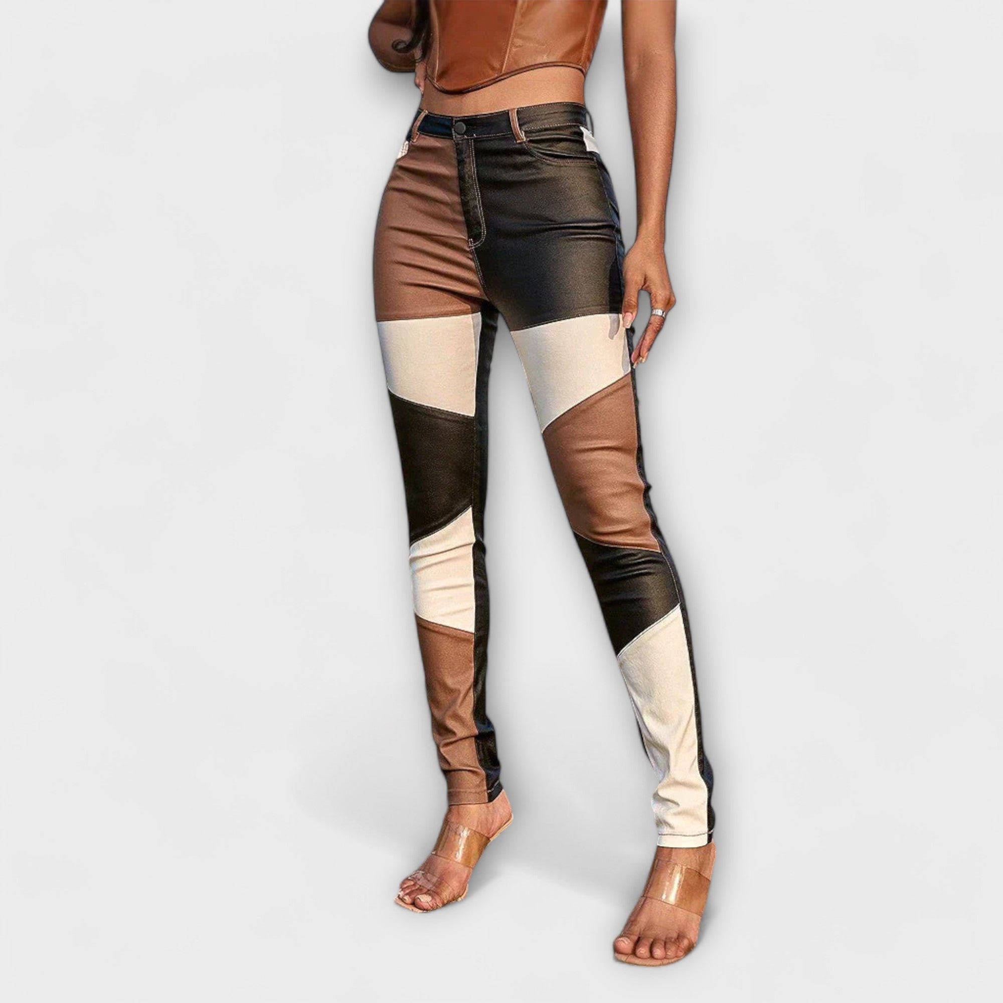 ELYRA™ | Colour Block Slim Trousers