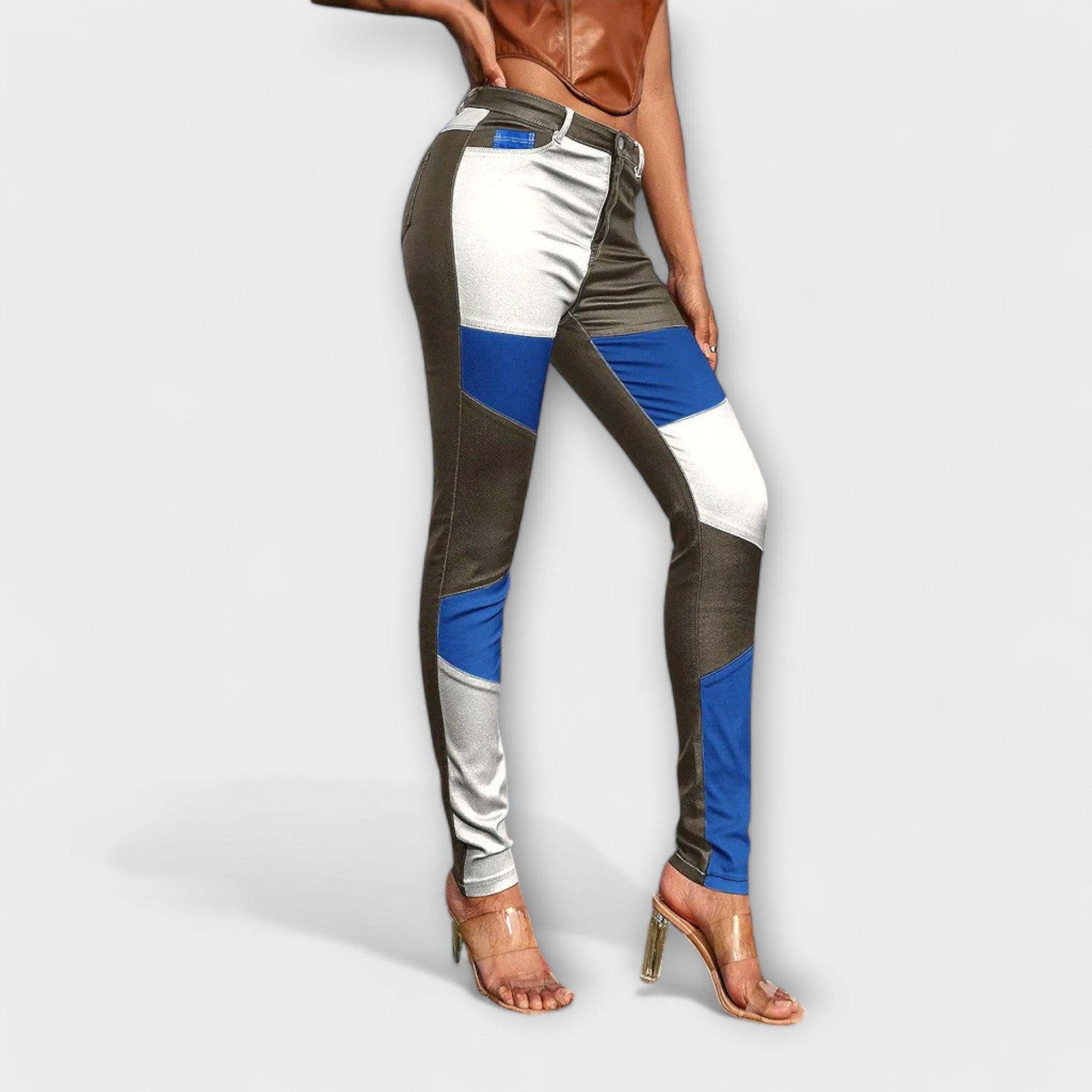 ELYRA™ | Colour Block Slim Trousers