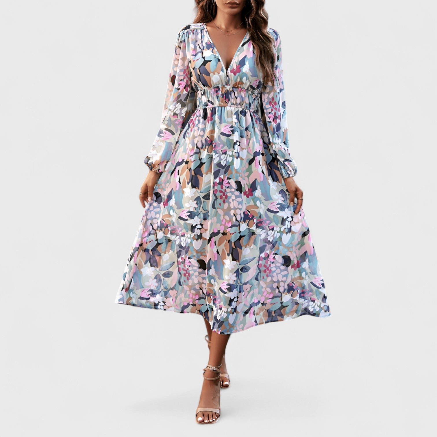 ELYRA™ | Long Bohemian Print Dress