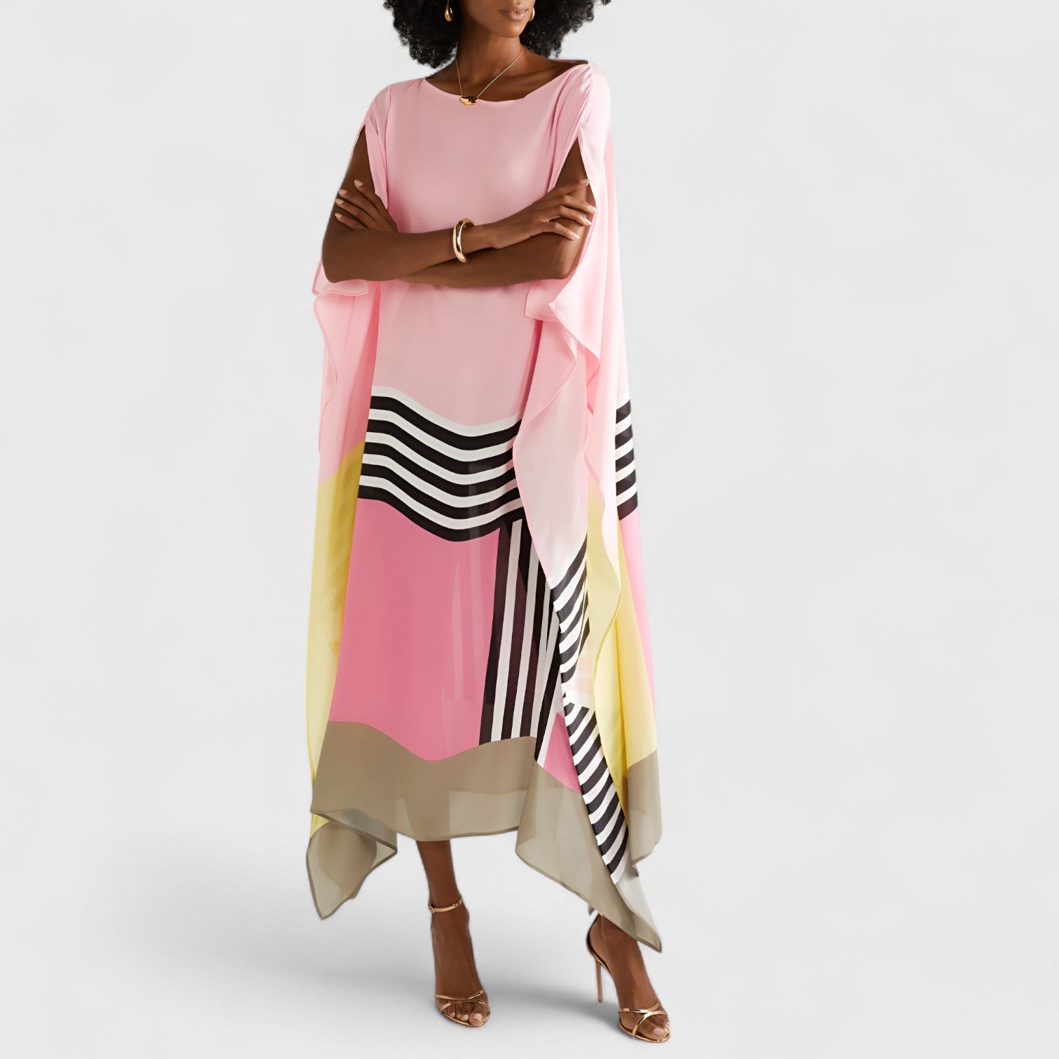 ELYRA™ | Oversized Caftan with Geometric Print