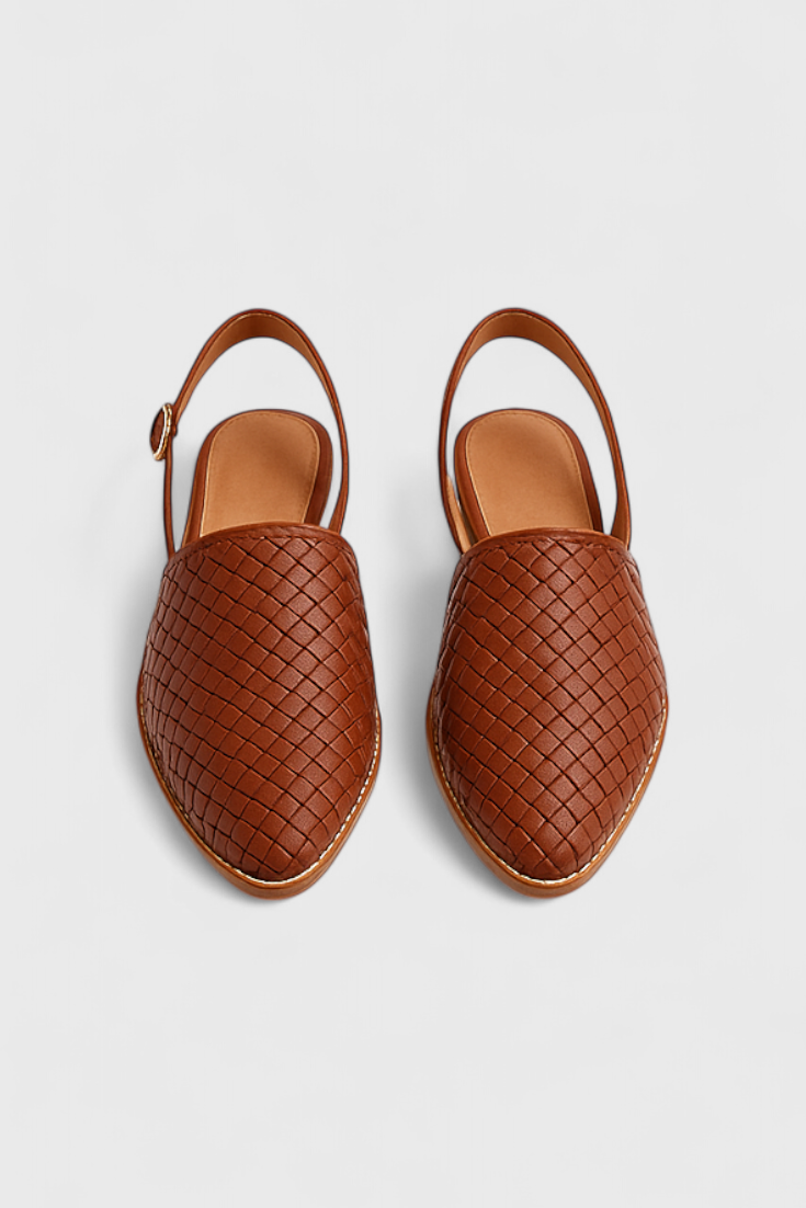 ELYRA™ | Mules tressées avec bride slingback