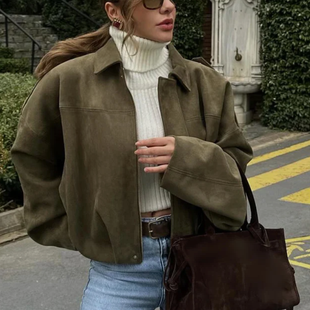ELYRA™ | Blouson bomber en daim