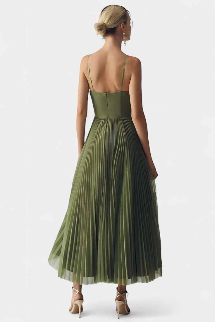 ELYRA™ | Pleated tulle midi dress