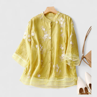 ELYRA™ | Floral Blouse in Premium Materials